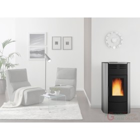 STUFA PELLET KW.20,3 RAFFAELLA IDRO ARGENTO STUFA PELLET KW.20,3 RAFFAELLA IDRO ARGENTO