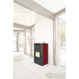 STUFA PELLET KING IDRO KW24 BORDEAUX STUFA PELLET KING IDRO KW24 BORDEAUX