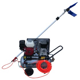 KIT ABBACCHIATORE CON UNA ASTA E MOTOCOMPRESSORE ABAC LT. 50 MOTORE HONDA GX160 HP. 5,5 KIT ABBACCHIATORE CON UNA ASTA E MOTOCOMPRESSORE ABAC LT. 50