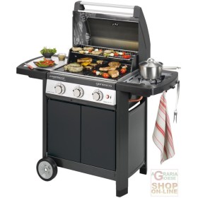 BARBECUE CAMPINGAZ A GAS GENESCO 3 CLASSIC DELUX L GRIGLIA E PIASTRA IN GHISA KW. 17,5 BARBECUE CAMPINGAZ A GAS GENESCO 3 CLASSIC DELUX L GRIGLIA E