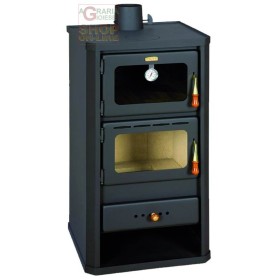 STUFA A LEGNA IN ACCIAIO MOD. FIRENZE CON FORNO COLORE ANTRACITE CM. 49X46X93 STUFA A LEGNA IN ACCIAIO MOD. FIRENZE CON FORNO COLORE