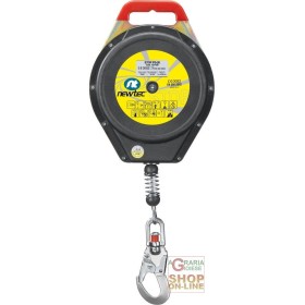 DISPOSITIVO ANTICADUTA A RICHIAMO AUTOMATICO  CAVO IN ACCIAIO 20 MT  CARTER IN PLASTICA DISPOSITIVO ANTICADUTA A RICHIAMO AUTOMATICO CAVO IN ACCIAIO 20