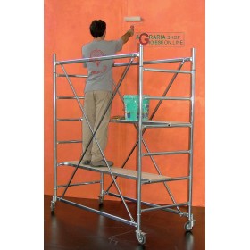 PONTEGGIO IN ACCIAIO ZINCATO CON PIANO DI LAVORO IN LEGNO MOD. GRIM MT. 3,7 PONTEGGIO IN ACCIAIO ZINCATO CON PIANO DI LAVORO IN LEGNO MOD.