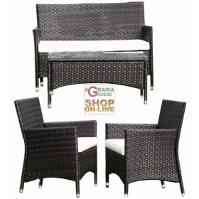 SET ARREDO GIARDINO BLINKY RIVIERA SIMIL RATTAN TESTA MORO SET ARREDO GIARDINO BLINKY RIVIERA SIMIL RATTAN TESTA MORO