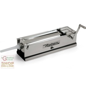 REBER INSACCATRICE PER SALUMI INOX 2 VELOCITA KG. 8 CON CARTER PROTEZIONE INGRANAGGI REBER INSACCATRICE PER SALUMI INOX 2 VELOCITA KG. 8 CON CARTER