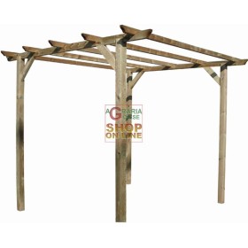 PERGOLA ECO IN LEGNO DI PINO MASSELLO CM.300X300 BLINKY PERGOLA IN LEGNO MOD. GLICINE CM.300X300