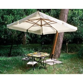 OMBRELLONE IN LEGNO DECENTRATO INDO 300X300X70 LUSSO OMBRELLONE IN LEGNO DECENTRATO INDO 300X300X70 LUSSO