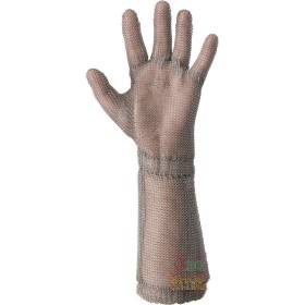GUANTO ACCIAIO ANTISCANNAMENTO C MANICHETTA IN ACCIAIO CM 15  TG S M L GUANTO ACCIAIO ANTISCANNAMENTO C MANICHETTA IN ACCIAIO CM 15 TG