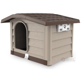 Cuccia per cani di large taglia Bama Bungalow beige dimensioni cm. 110x94x77 Cuccia per cani di large taglia Bama Bungalow beige dimensioni