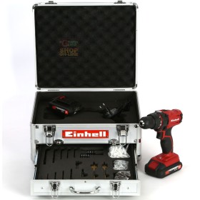 Einhell Trapano con 2 batterie 18 volt litio 1,3ah TC-CD 18-2 LI KIT Con Valigetta in Alluminio Einhell Trapano con 2 batterie 18 volt litio 1,3ah TC-CD 18-2