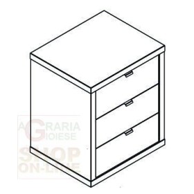 PRATICO CASSETTIERA CM 46 X 65,5 X 65,5 H CEMENTO PRATICO CASSETTIERA CM 46 X 65,5 X 65,5 H CEMENTO