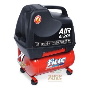 COMPRESSORE ELETTRICO FIAC AIR 6/201 ARIA COMPRESSA PORTATILE CON SERBATOIO LT. 6 COMPRESSORE ELETTRICO FIAC AIR 6/201 ARIA COMPRESSA PORTATILE