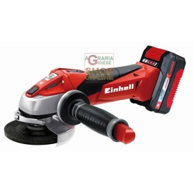 Einhell Smerigliatrice angolare a batteria 18v litio 1,5 ah TE-AG 18 Einhell Smerigliatrice angolare a batteria 18v litio 1,5 ah