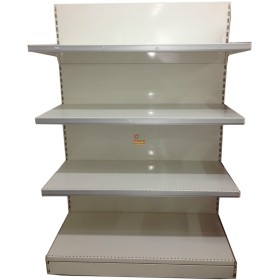 SCAFFALE A PARETE TIPO GONDOLA SUPER ROBBUSTO CM. 130x70x200h. USATO SCAFFALE A PARETE TIPO GONDOLA SUPER ROBBUSTO CM. 130x70x200h.