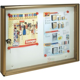 BACHECA IN ALLUMINIO BRONZATO CON FONDO MAGNETICO MM. 550x730x50 BACHECA IN ALLUMINIO BRONZATO CON FONDO MAGNETICO MM. 550x730x50