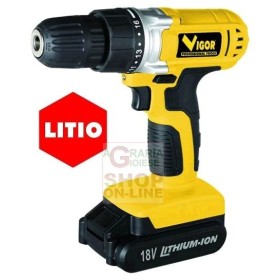 VIGOR TRAPANO A BATTERIA VST-1800 LITIO VOLT 18 VIGOR TRAPANO A BATTERIA VST-1800 LITIO VOLT 18