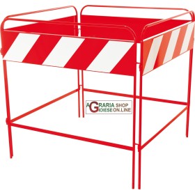 Barriera di recinzione per chiusini verniciata con pellicola rifrangente 100x100 cm. Barriera di recinzione per chiusini verniciata con pellicola