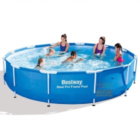BESTWAY 56415 PISCINA CON TELAIO SENZA POMPA FILTRANTE STEEL FRAME CM.366x76h. BESTWAY 56415 PISCINA CON TELAIO SENZA POMPA FILTRANTE STEEL