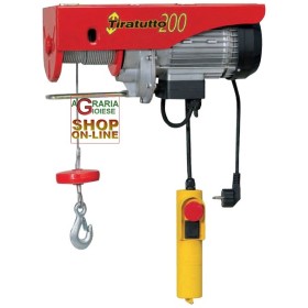 PARANCO ELETTRICO TIRATUTTO EUROPEA 200 HERCULES KG. 200/400 CAVO ML. 18 PARANCO ELETTRICO TIRATUTTO EUROPEA 200 HERCULES KG. 200/400