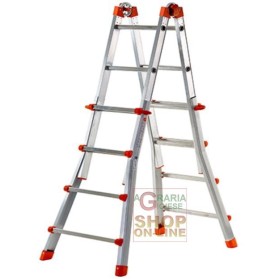 GIERRE PEPPINA SCALA TELESCOPICA ALLUNGABILE MEDIA ACAL100 KG.100 4+4 GRADINI GIERRE PEPPINA SCALA TELESCOPICA ALLUNGABILE MEDIA ACAL100