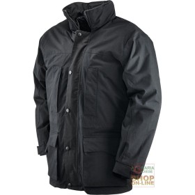 GIACCONE IN COTONE POLIESTERE SPALMATO IN PVC  IMBOTTITO IN POLIESTERE  COLORE NERO  TG  S M L XL XXL GIACCONE IN COTONE POLIESTERE SPALMATO IN PVC IMBOTTITO IN