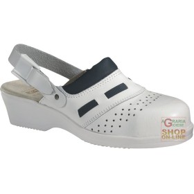 ZOCCOLO DONNA IN PELLE CON CINTURINO  COLORE BIANCO  TG  35 41 ZOCCOLO DONNA IN PELLE CON CINTURINO COLORE BIANCO TG 35 41