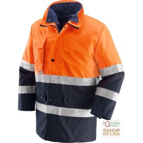 GIACCONE GB TEX CON IMBOTTITURA STACCABILE  BANDE 3M  EN 471   EN 343  COLORE ARANCIO BLU GIACCONE GB TEX CON IMBOTTITURA STACCABILE BANDE 3M EN 471 EN