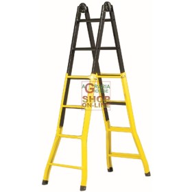 SCALA MULTIUSO IN FERRO CON INTERNO IN ALLUMINIO JOLLYLUNGA-CASA 1701 SCALA MULTIUSO IN FERRO CON INTERNO IN ALLUMINIO