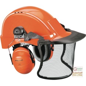 ELMETTO PELTOR KIT BOSCAIOLO  COMPOSTO DA ELMETTO G3000 CUFFIA H31 E VISIERA V4C ELMETTO PELTOR KIT BOSCAIOLO COMPOSTO DA ELMETTO G3000 CUFFIA