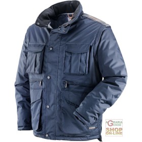GIACCONE IN POLIESTERE PVC CON PORTABADGE  MANICHE STACCABILI  COLORE BLU  TG  XS XXXL GIACCONE IN POLIESTERE PVC CON PORTABADGE MANICHE STACCABILI