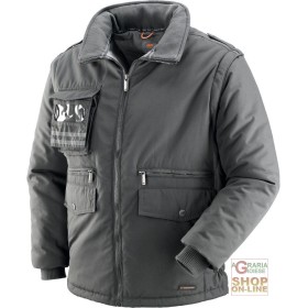 GIACCONE IN POLISTERE COTONE CON PORTABADGE  MANICHE STACCABILI  COLORE GRIGIO  TG  S XXL GIACCONE IN POLISTERE COTONE CON PORTABADGE MANICHE STACCABILI