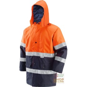 GIACCONE IN TESSUTO GB TEX CON IMBOTTITURA  BANDE 3M  EN 471   EN 343  COLORE ARANCIO BLU  TG  S XXL GIACCONE IN TESSUTO GB TEX CON IMBOTTITURA BANDE 3M EN 471 EN