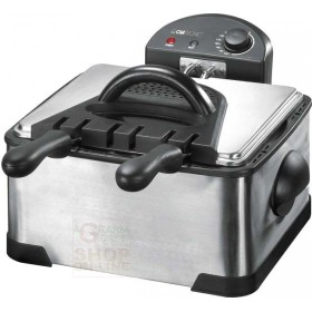 Friggitrice elettrica Clatronic FR3195 con doppia vasca inox watt. 2 x 2000 Friggitrice elettrica Clatronic FR3195 con doppia vasca inox