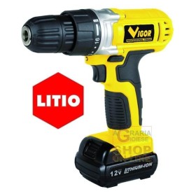 TRAPANO AVVITATORE VIGOR VST-1200 CORDLESS CON BATTERIA SAMSUNG LITIO VOLT 12 TRAPANO AVVITATORE VIGOR VST-1200 CORDLESS CON BATTERIA SAMSUNG