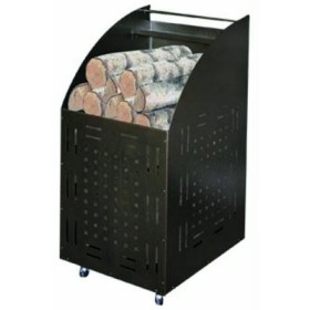 PORTALEGNA IN ACCIAIO CON RUOTE APERTO CM. 32X42X80H PORTALEGNA IN ACCIAIO CON RUOTE APERTO CM. 32X42X80H