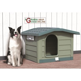 Cuccia per cani di media taglia Bama Bungalow verde dimensioni cm. 89x75x62h. Cuccia per cani di media taglia Bama Bungalow verde dimensioni