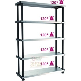TERRY KIT SCAFFALATURA MPSHELF120RC 5 PIANI 119X45X185 TERRY KIT SCAFFALATURA MPSHELF120RC 5 PIANI 119X45X185