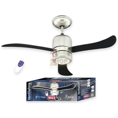 MAX VENTILATORE SOFFITTO,3 PALE C/TELEC 111