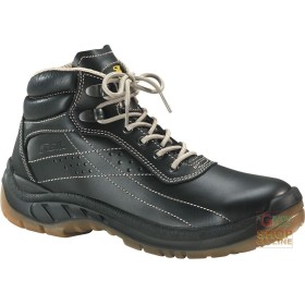 SCARPA PROTETTIVA ALTA IN FIORE DI BOVINO TRAFORATA TIPO SPORTIVA  CON SFILAMENTO RAPIDO SCARPA PROTETTIVA ALTA IN FIORE DI BOVINO TRAFORATA TIPO