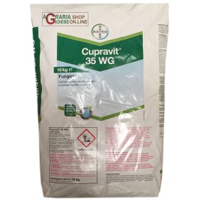 BAYER CUPRAVIT 35 WG BLU FUNGICIDA RAMEICO OSSICLORURO KG. 10 BAYER CUPRAVIT 35 WG BLU FUNGICIDA RAMEICO OSSICLORURO KG. 10