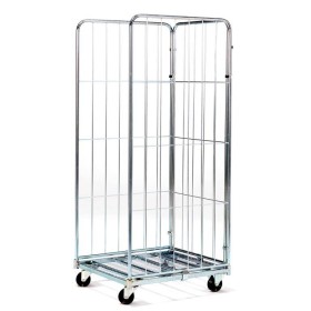 CARRELLO CON 3 SPONDE ZINCATO ROLL CONTAINER CM. 80x71x180h NUOVO CARRELLO CON 3 SPONDE ZINCATO ROLL CONTAINER CM. 80x71x180h