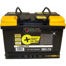 LONGLIFE BATTERIA PER AUTO 74Ah SIGILLATA SENZA MANUTENZIONE LONGLIFE BATTERIA PER AUTO 74Ah SIGILLATA SENZA MANUTENZIONE