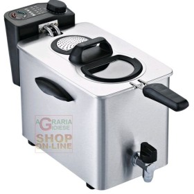 FRIGGITRICE ELETTRICA RGV PROFESSIONALE IN ACCIAIO INOX CAPACITA LT. 3/4 WATT. 2500 FRIGGITRICE ELETTRICA RGV PROFESSIONALE IN ACCIAIO INOX