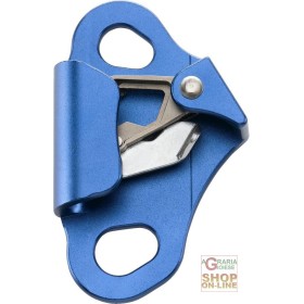 BLOCCANTE PER RISALITA SU CORDA SINGOLA  IN LEGA D ALLUMINIO LEGGERO  VERSIONE DESTRA  COLORE AZZURRO BLOCCANTE PER RISALITA SU CORDA SINGOLA IN LEGA D ALLUMINIO