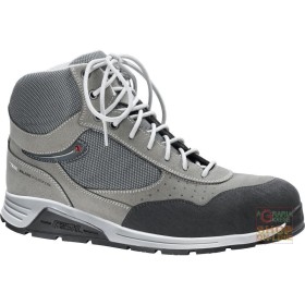 SCARPA ALTA IN CROSTA BOVINA INGRASSATA CON INSERTI IN TESSUTO  PUNTALE ALLUMINIO  LAMINA TESSILE SCARPA ALTA IN CROSTA BOVINA INGRASSATA CON INSERTI IN TESSUTO