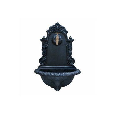 FONTANA A PARETE IN GHISA COLORE GRIGIO ANTICHIZZATO SENZA