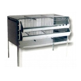 GABBIA PER GALLINE OVAIOLA 9 POSTI CON SCIVOLO PER LA RACCOLATA UOVA GABBIA PER GALLINE OVAIOLA 9 POSTI CON SCIVOLO PER LA RACCOLATA