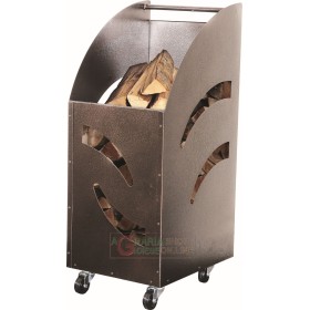PORTALEGNA IN ACCIAIO CON RUOTE APERTO AG CM. 32X42X80h PORTALEGNA IN ACCIAIO CON RUOTE APERTO AG CM. 32X42X80h