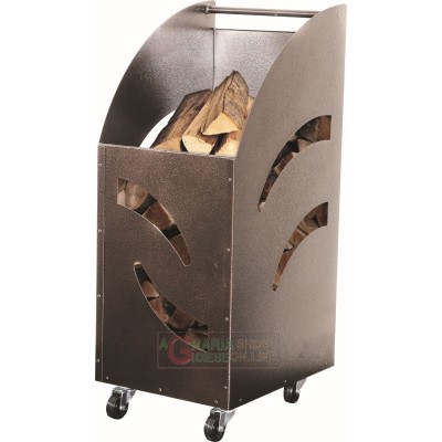 PORTALEGNA IN ACCIAIO CON RUOTE APERTO AG CM. 32X42X80h