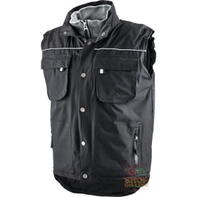 GILET IN POLIESTERE PVC IMBOTTITO IN POLIESTERE  COLORE NERO  TG  M L XL XXL GILET IN POLIESTERE PVC IMBOTTITO IN POLIESTERE COLORE NERO TG